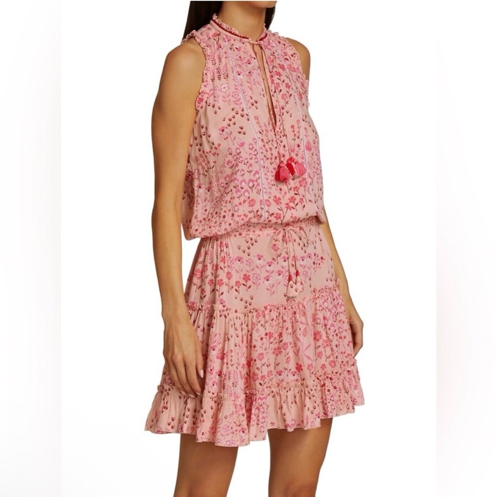 Poupette St. Barth Clara Pink Floral Mini Dress - Picture 8 of 14